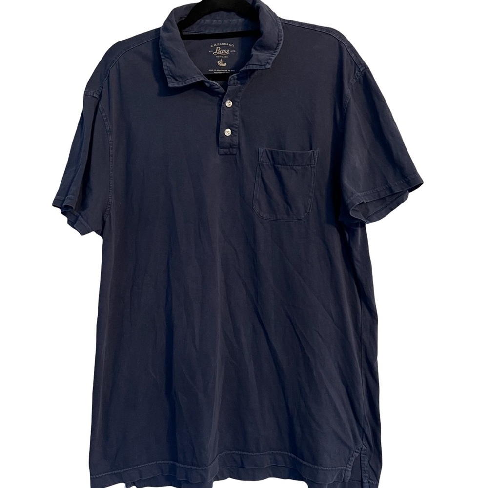 G.H Bass & Co. Extra Large Blue Collard Short Sleeve Shirt